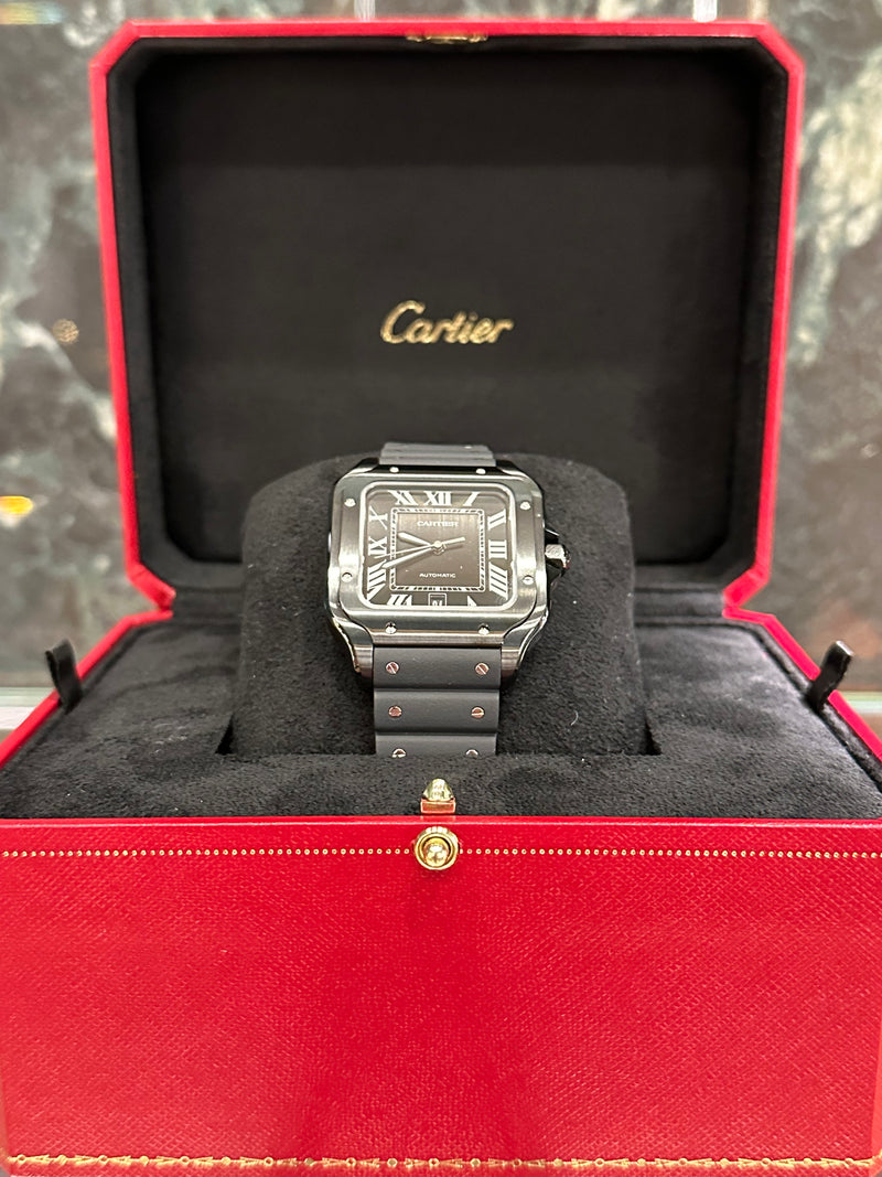 CARTIER SANTOS BLACK WSSA0039