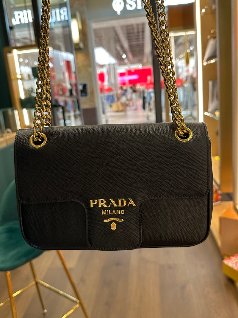 Prada Pattina Borsa a Tracolla Piccola