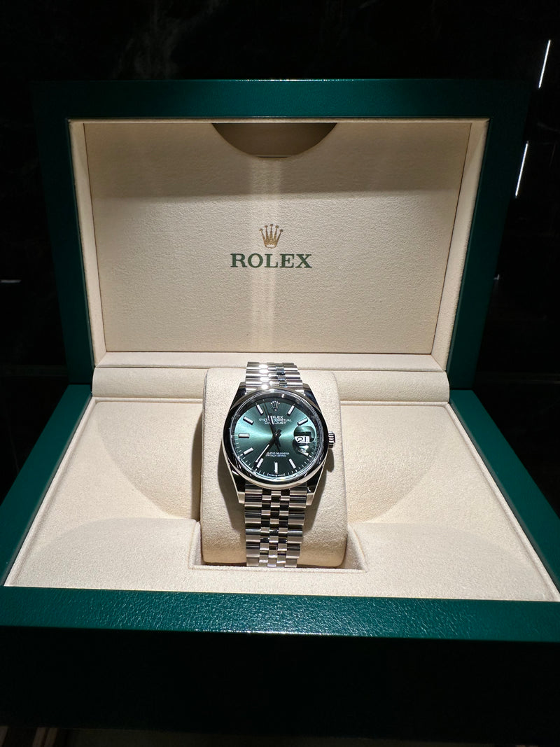 Rolex Datejust 36 e quadrante verde menta