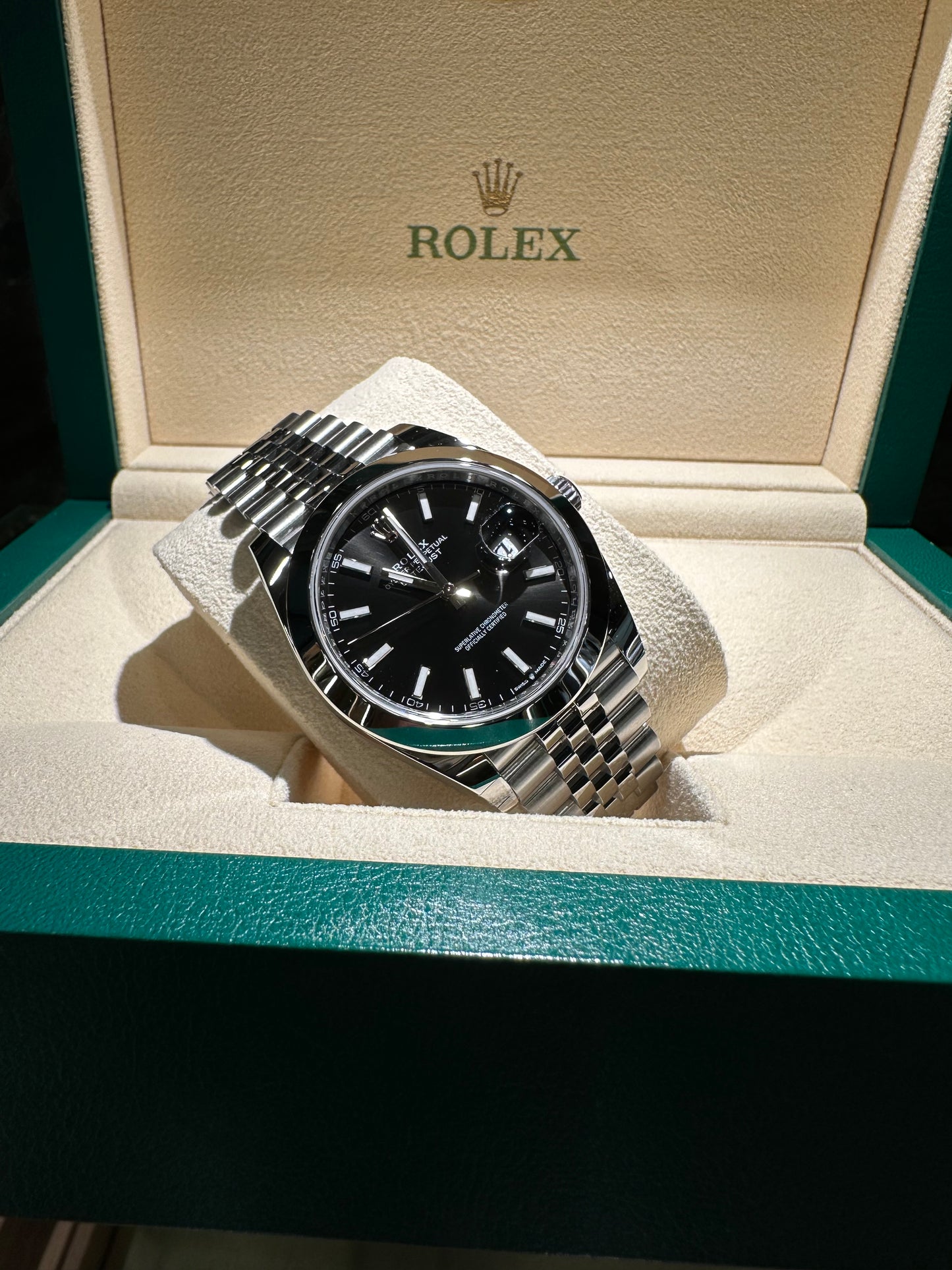 ROLEX DATEJUST 41mm REF. 126300 Nero NUOVO