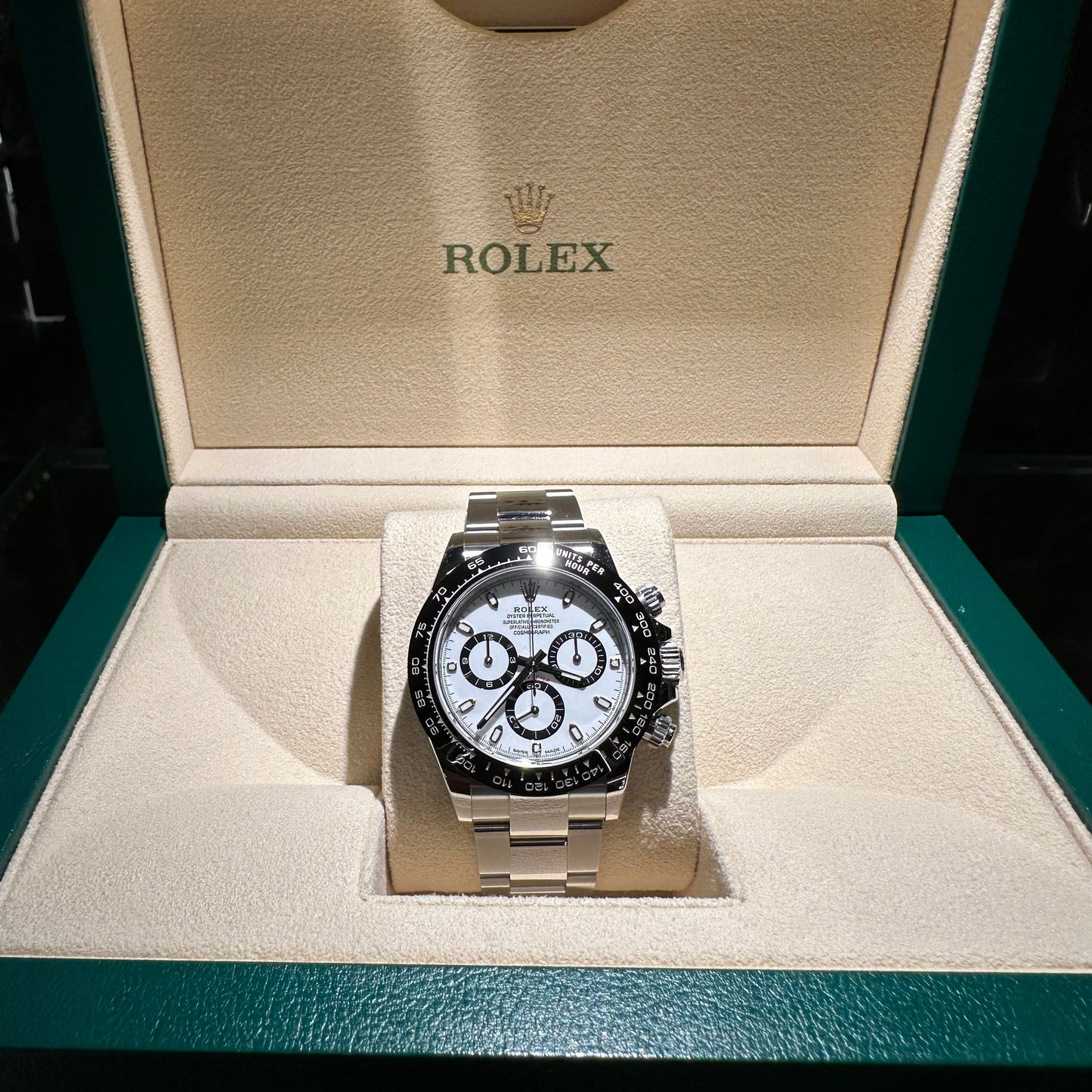 ROLEX DAYTONA 116500LN QUADRANTE BIANCO PANDA GHIERA CERAMICA